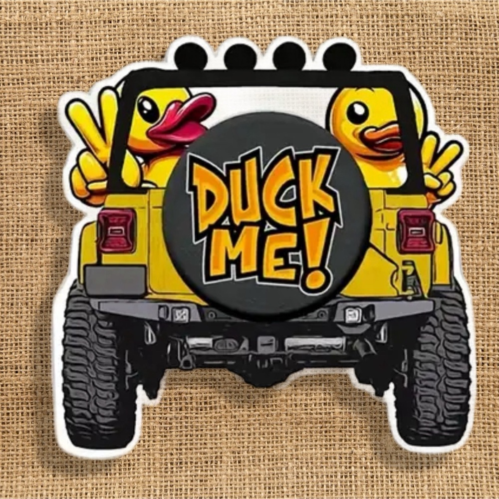 Large 5.3” x 5:3” Premium Vinyl Waterproof Sticker Decal for Car Jeep Ducks